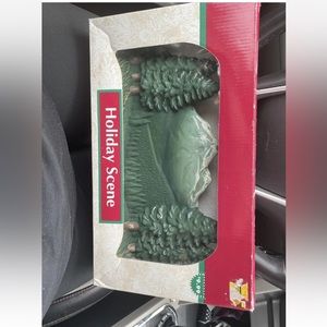 Trim A Home Holiday Scene Setter Train Christmas Village Backdrop Mountain Trees